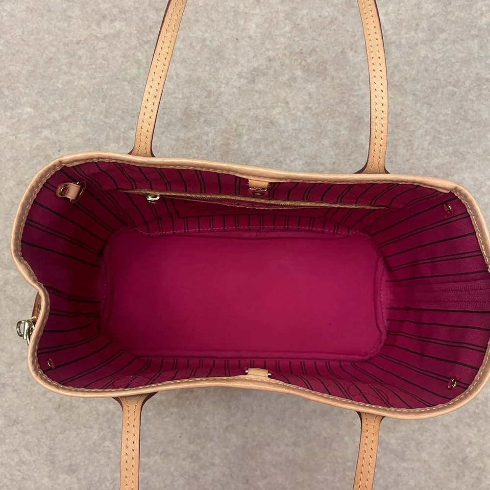 Louis Vuitton Monogram Neverfull PM Pink Interior Small Tote Bag with Dust Bag